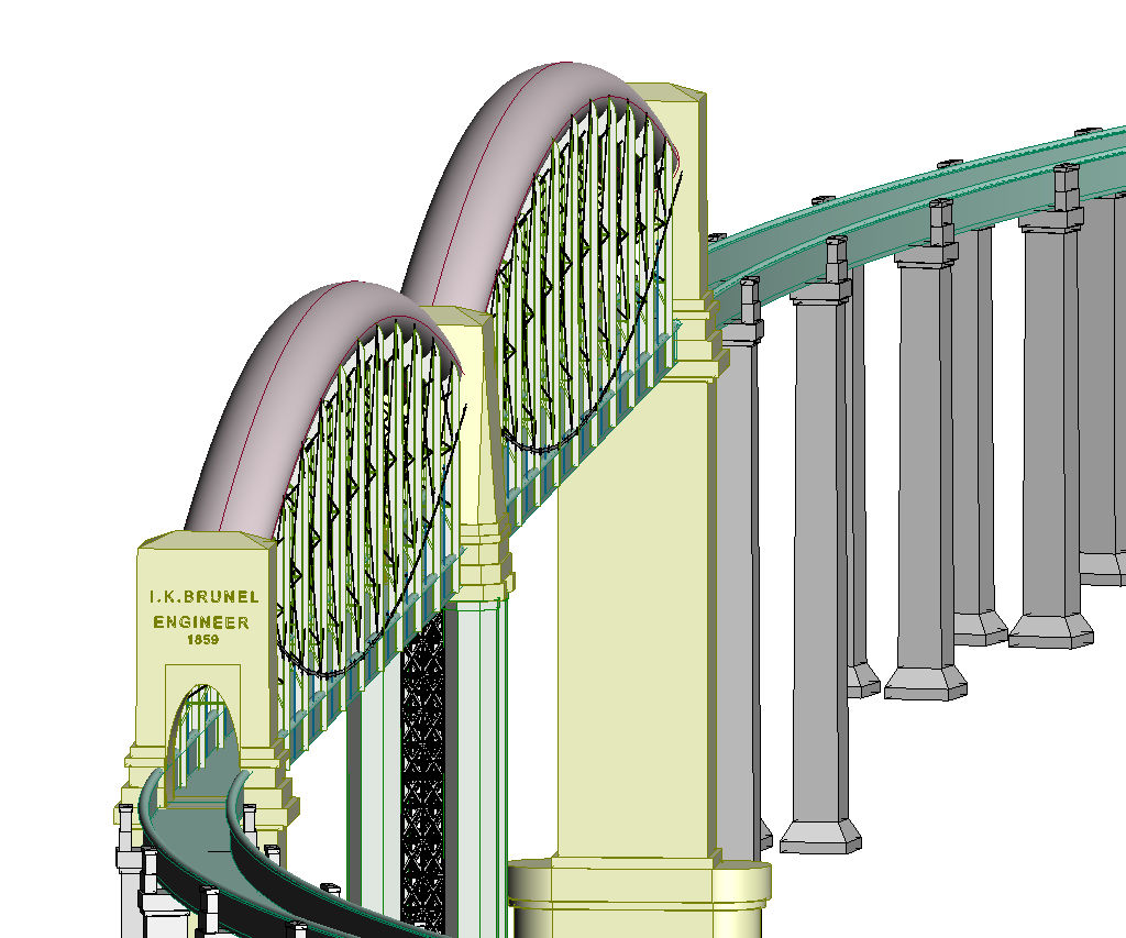 CAD model of Brunel's Royal Albert Bridge
